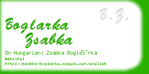 boglarka zsabka business card